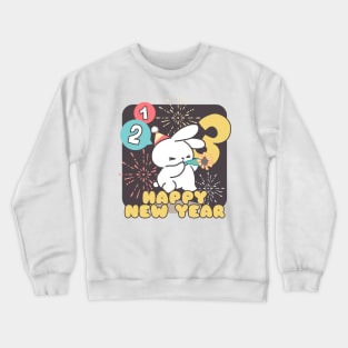 Happy New Year: Loppi Tokki's New Year Extravaganza Amidst Dazzling Fireworks! Crewneck Sweatshirt